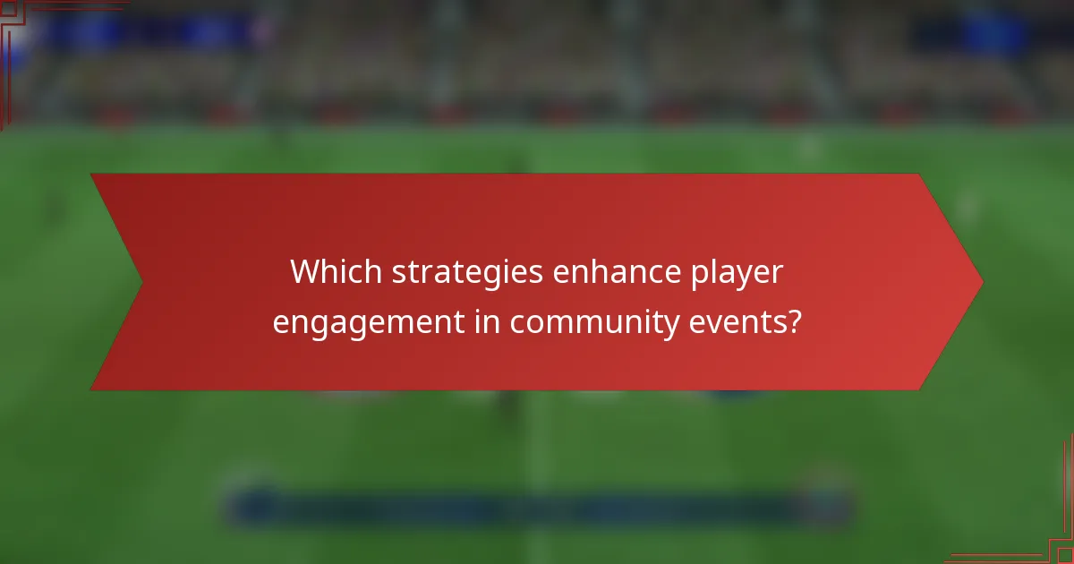 Which strategies enhance player engagement in community events?
